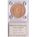 1835 - Lire 100 Carlo Alberto Oro Italia Zecca Torino BB 